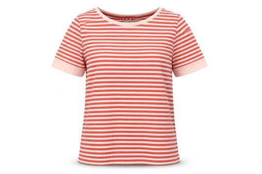 Womens UK Size S Lands' End Red Basic T-Shirt