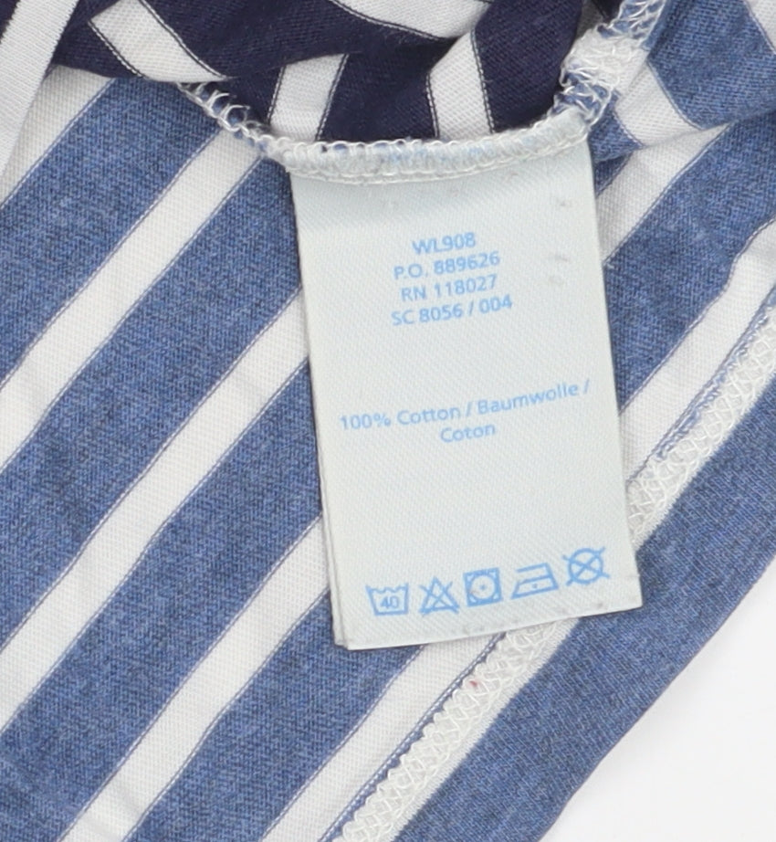 Boden Women's Multicoloured Striped T-Shirt Size 8