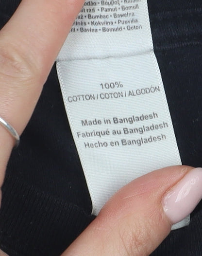 Unisex Adults UK Size S Gildan Black Basic T-Shirt