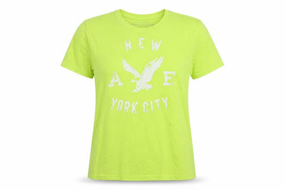 Front view of American Eagle unisex green xs athletic t-shirt