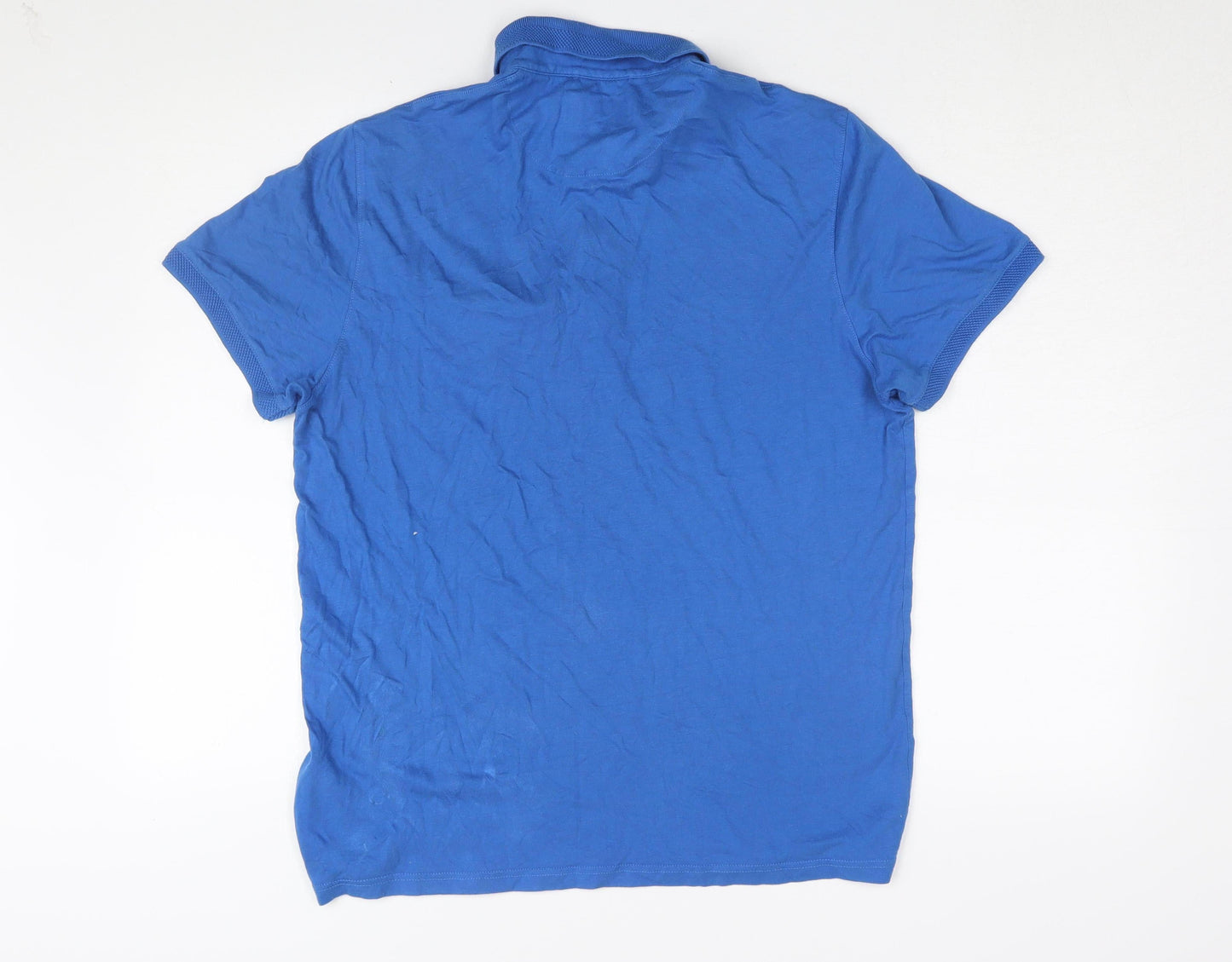 Ted Baker Men's Blue Collared T-Shirt Medium