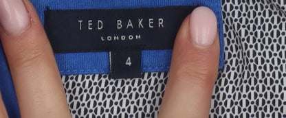 Ted Baker Men's Blue Collared T-Shirt Medium