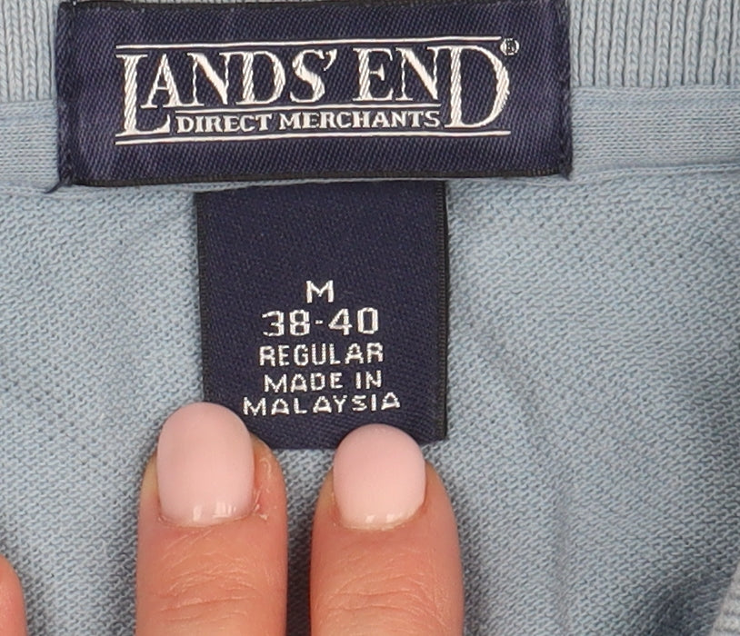 Lands' End Men's Blue Medium Polo, Short Sleeve