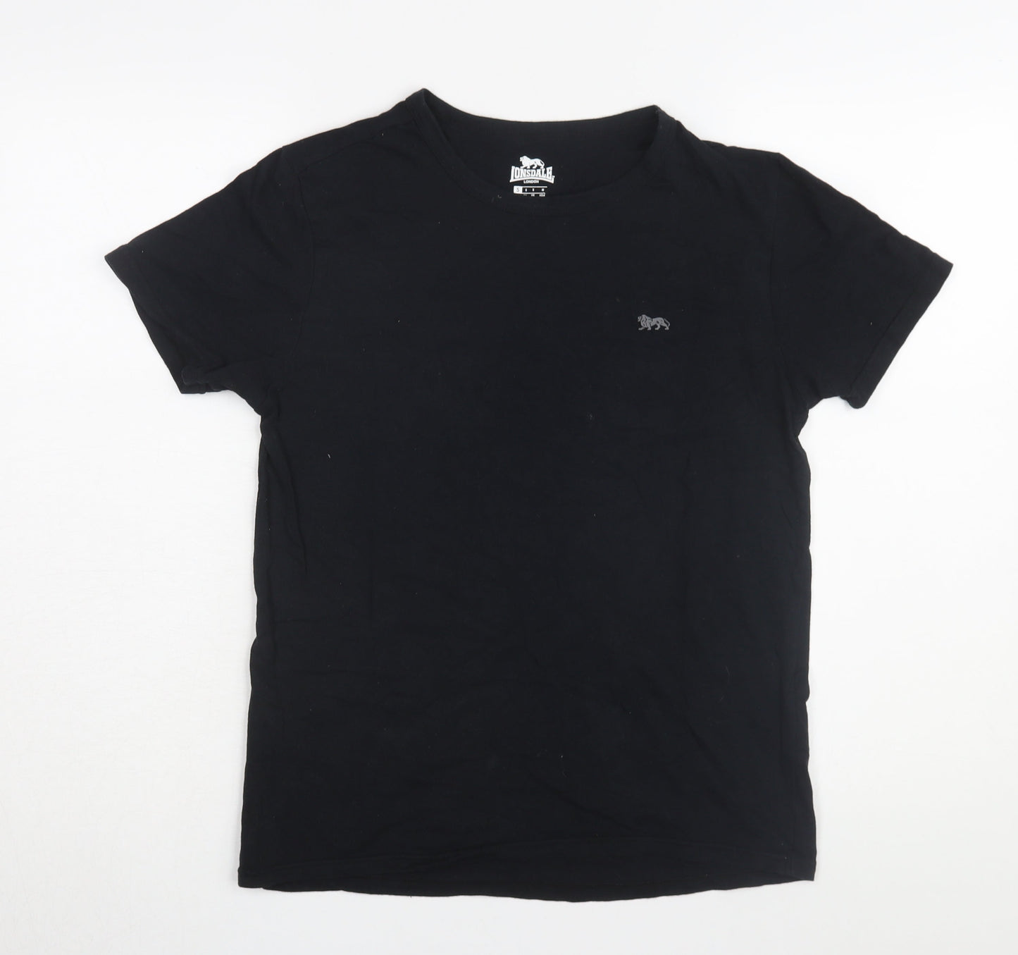 Lonsdale Unisex Black Basic T-Shirt Size S