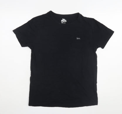 Lonsdale Unisex Black Basic T-Shirt Size S