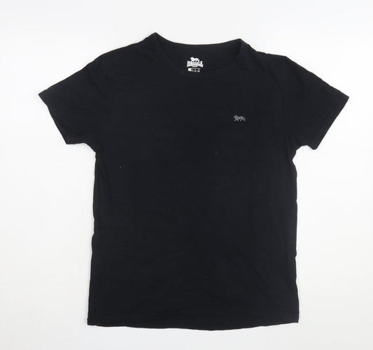 Lonsdale Unisex Black Basic T-Shirt Size S