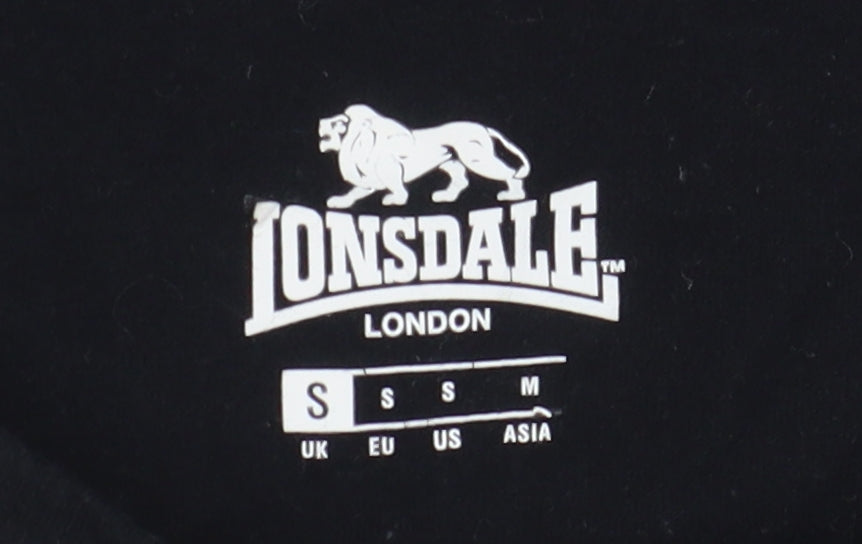 Lonsdale Unisex Black Basic T-Shirt Size S