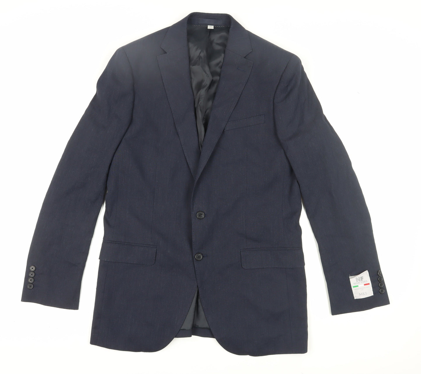 Mens UK Size 40 Marks and Spencer Regular Blue Suit Jacket