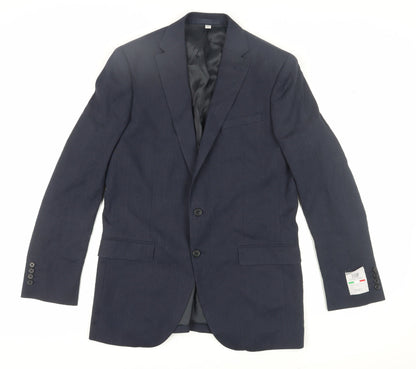 Mens UK Size 40 Marks and Spencer Regular Blue Suit Jacket