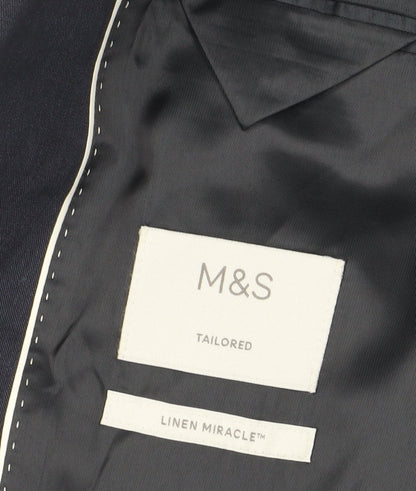 Mens UK Size 40 Marks and Spencer Regular Blue Suit Jacket