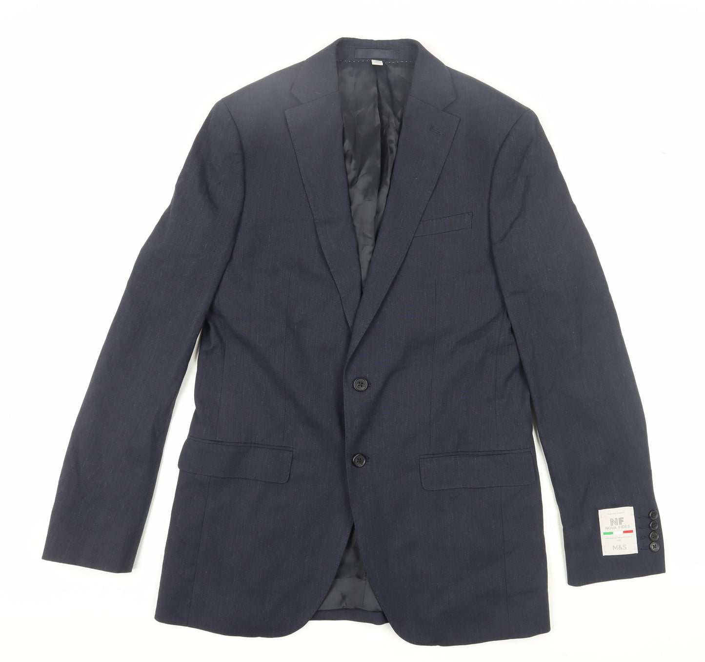 Mens UK Size 38 Marks and Spencer Regular Blue Suit Jacket