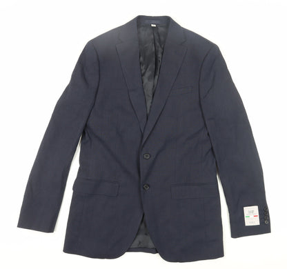 Mens UK Size 38 Marks and Spencer Regular Blue Suit Jacket