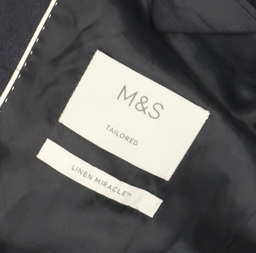 Mens UK Size 38 Marks and Spencer Regular Blue Suit Jacket