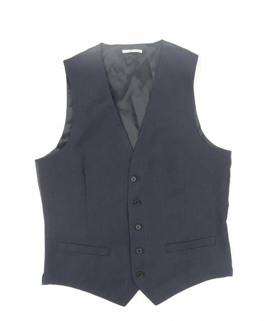 Mens UK Size 38 Marks and Spencer  Blue Suit Waistcoat