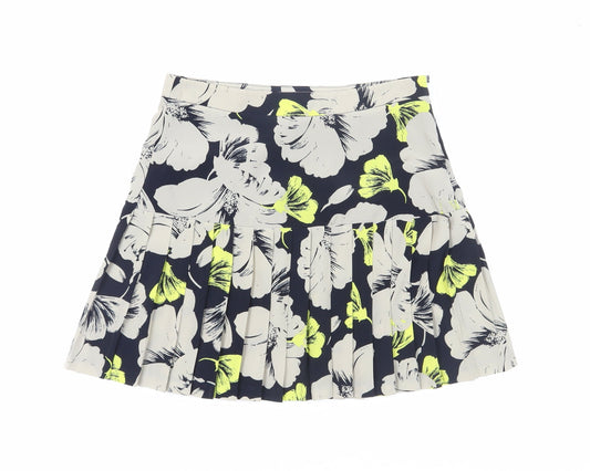 Banana Republic Women's Multicoloured Floral Pleated Skirt, Size 4