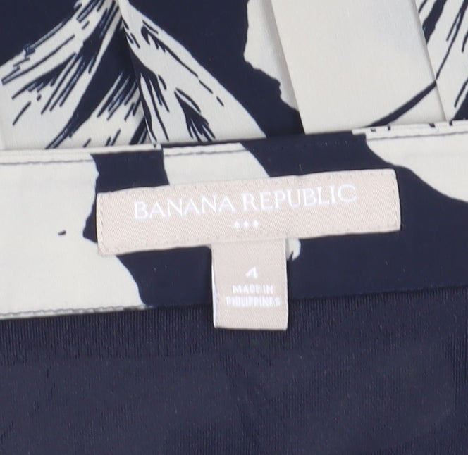 Banana Republic Women's Multicoloured Floral Pleated Skirt, Size 4