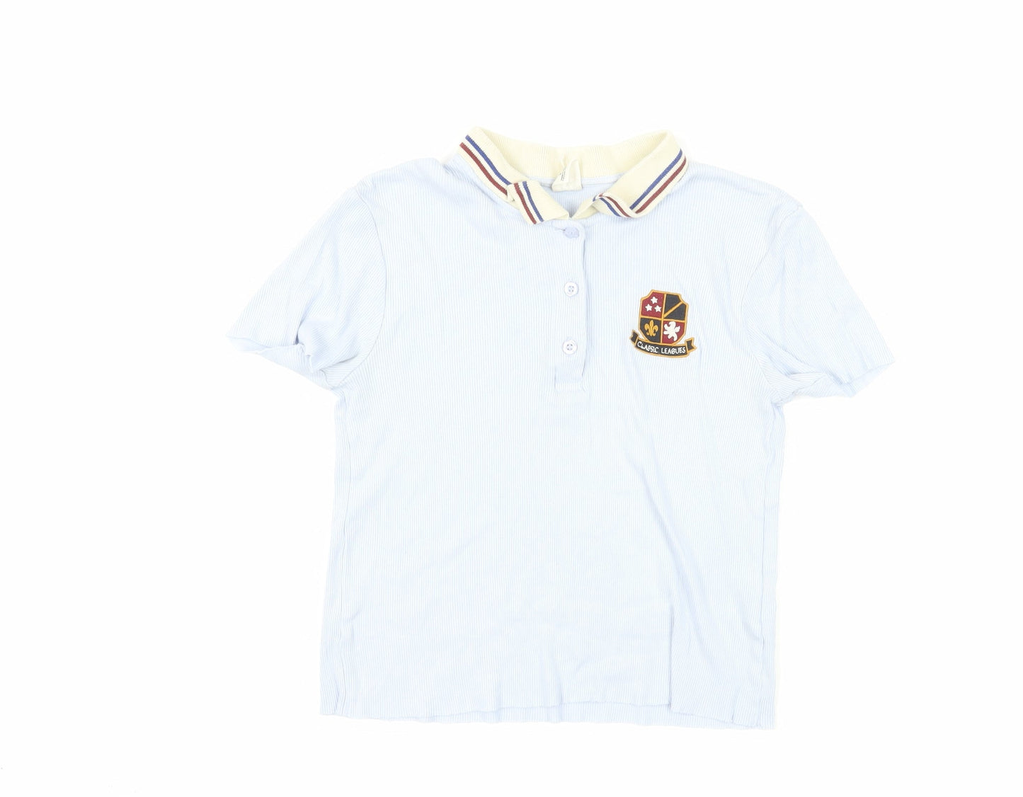 Urban Outfitters Blue Cotton Polo Shirt M Unisex Casual