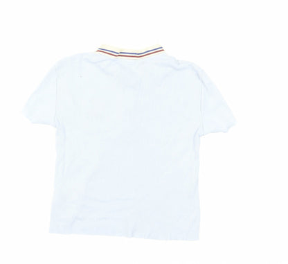 Urban Outfitters Blue Cotton Polo Shirt M Unisex Casual