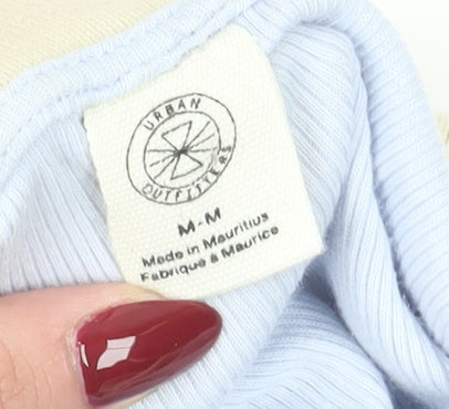 Urban Outfitters Blue Cotton Polo Shirt M Unisex Casual