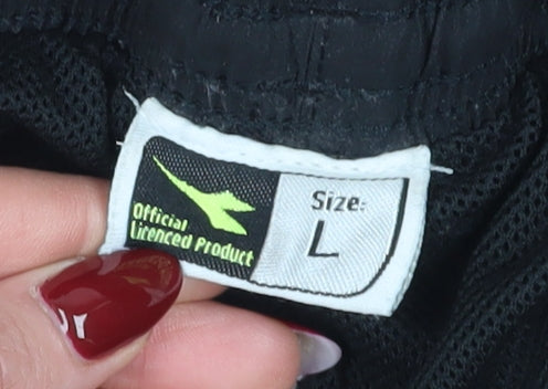 Diadora Men's Black Jogger Trousers L