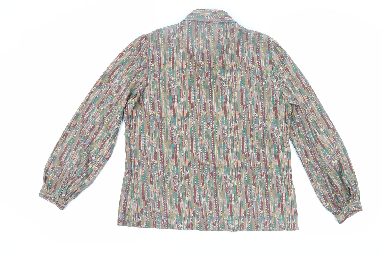 Jaeger Women's Multicoloured Geometric Button-Up Shirt