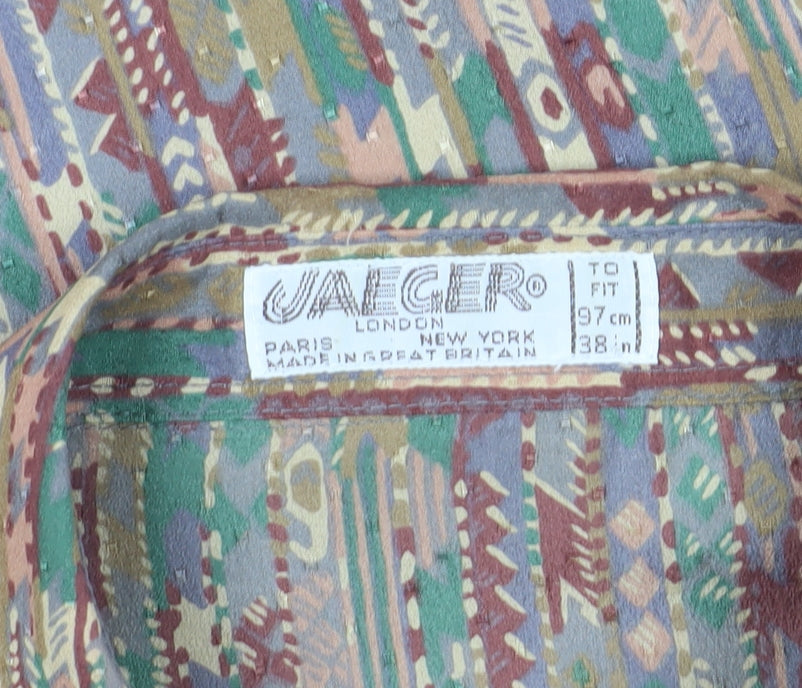 Jaeger Women's Multicoloured Geometric Button-Up Shirt
