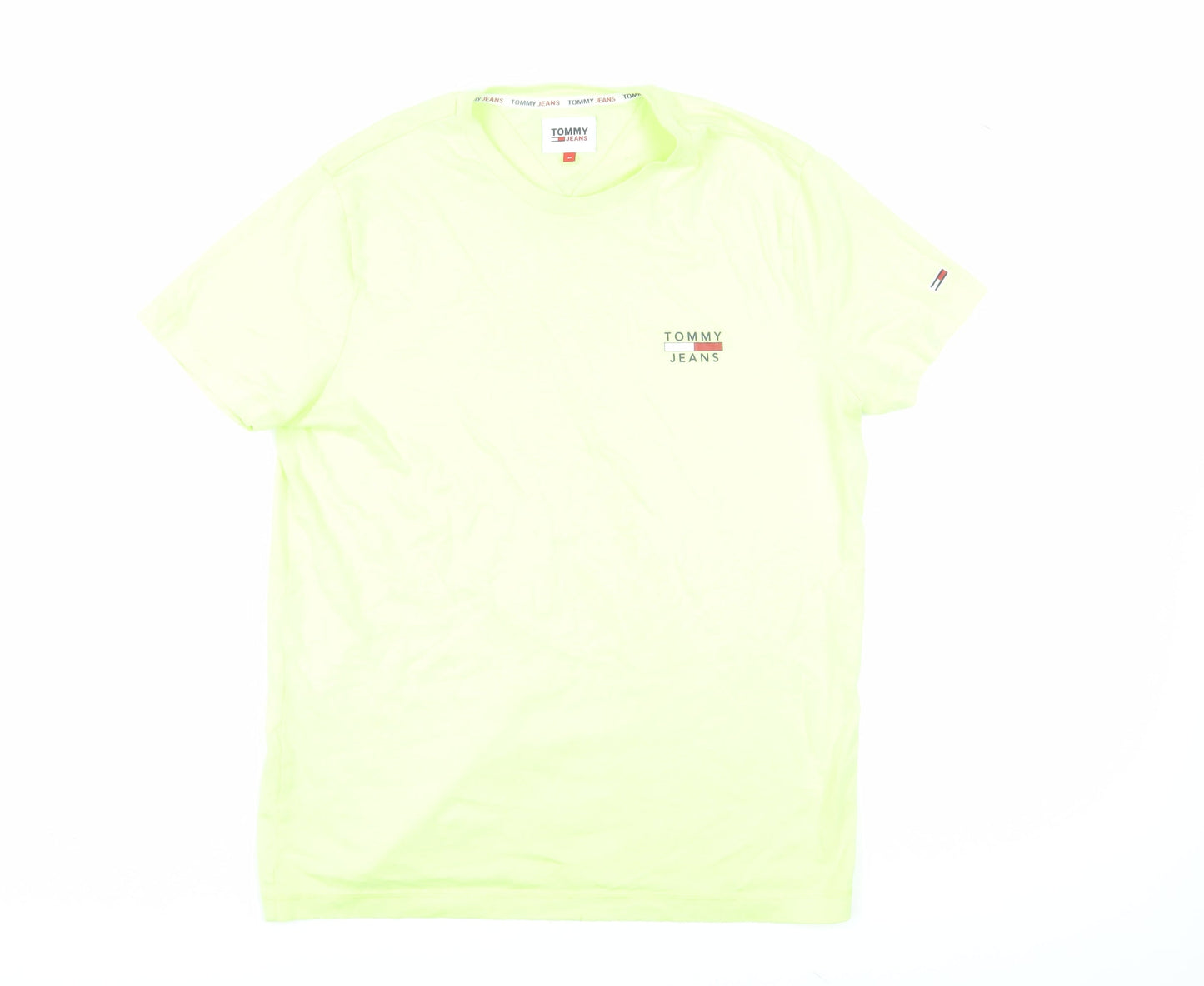 Tommy Jeans Men's Green Medium Logo T-Shirt