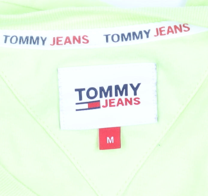 Tommy Jeans Men's Green Medium Logo T-Shirt