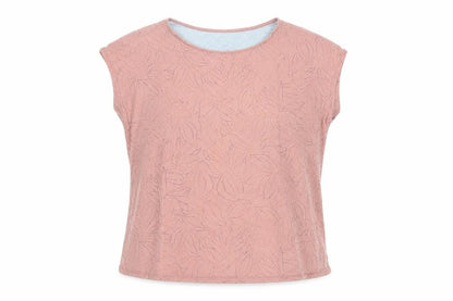 Sherpa Women's Pink Floral T-Shirt L Basic Crew Neck