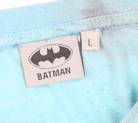 Mens UK Size L Batman Blue  T-Shirt