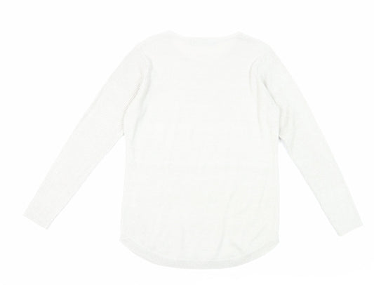 Womens UK Size 10 Isle Ivory Pullover Jumper