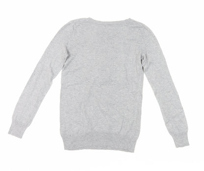 Gap Women's Grey XS Ruffle Pullover Jumper