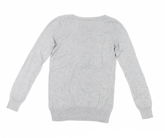 Gap Women's Grey XS Ruffle Pullover Jumper
