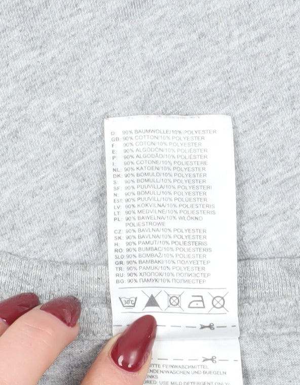 Adidas Men's Grey Regular Fit T-Shirt - Size L