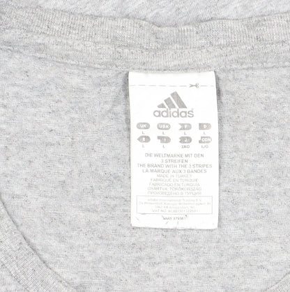 Adidas Men's Grey Regular Fit T-Shirt - Size L