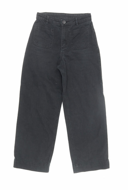 Monki Women's Wide-Leg Black Jeans, Size 4, Relaxed Fit