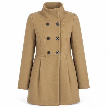 Womens UK Size XS Zara Brown Pea Coat Coat