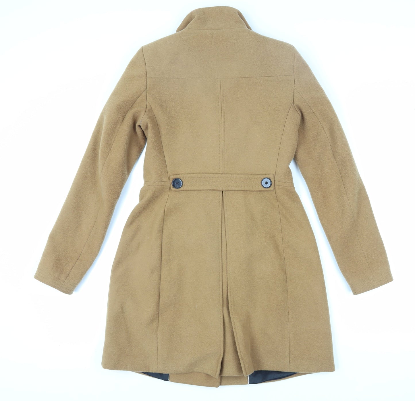 Womens UK Size XS Zara Brown Pea Coat Coat