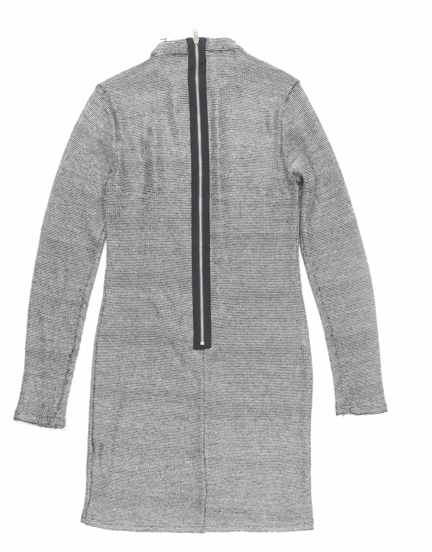 Topshop Women's Grey Sheath Dress Size 10