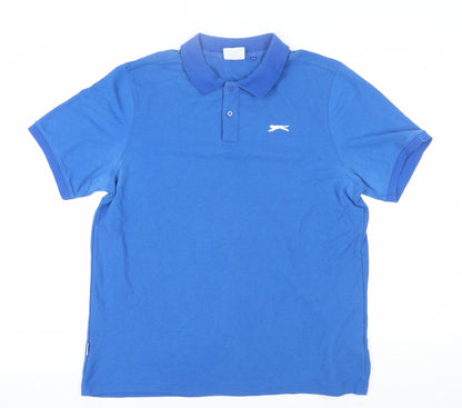 Slazenger Men's Blue 2XL Polo Shirt Short Sleeve