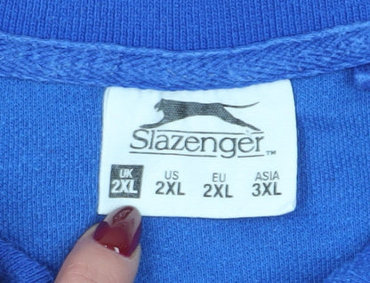 Slazenger Men's Blue 2XL Polo Shirt Short Sleeve
