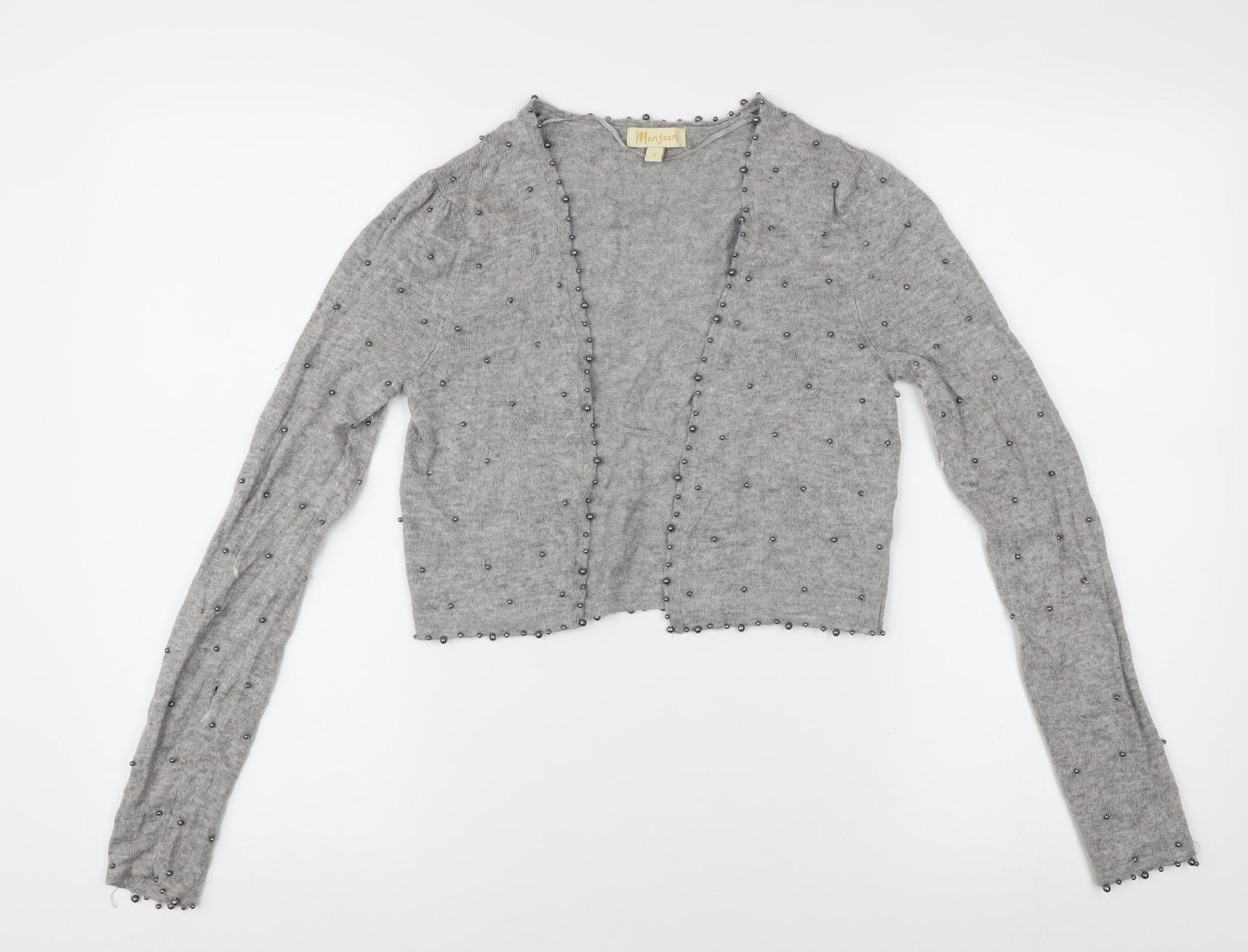 Womens UK Size S Monsoon Grey Cardigan Jumper