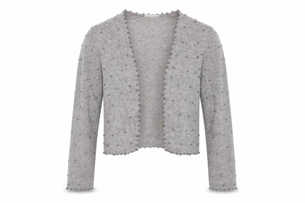 Womens UK Size S Monsoon Grey Cardigan Jumper