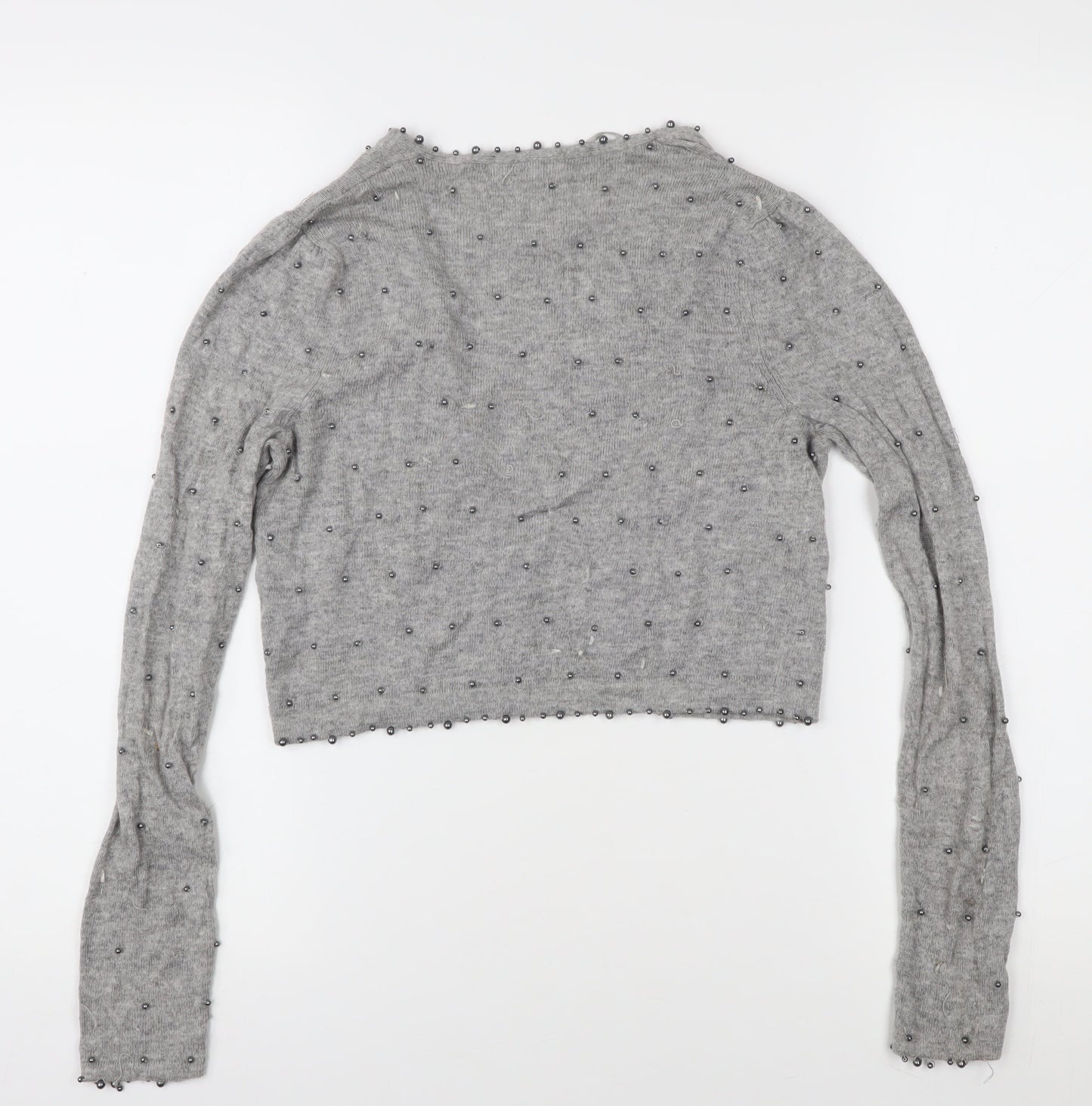 Womens UK Size S Monsoon Grey Cardigan Jumper