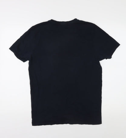 Reiss Men's Black Medium Cotton T-Shirt