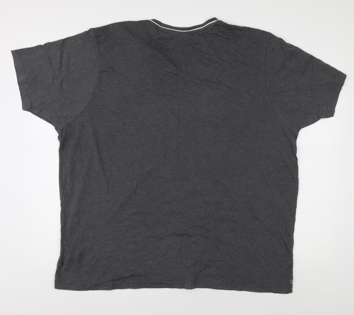 Slazenger Men's Grey V-Neck T-Shirt 3XL, Cotton Blend