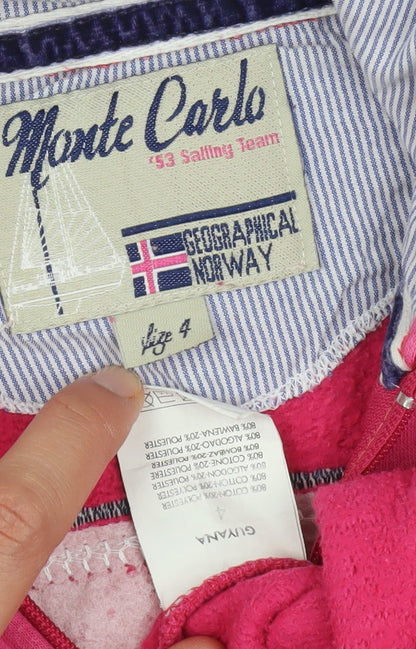 Monte Carlo Women's Pink Full Zip Hoodie XS