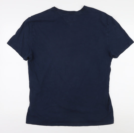 Tommy Jeans Men's Blue Graphic Logo T-Shirt - L