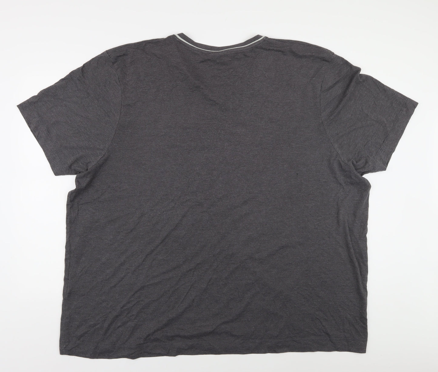 Slazenger Men's Grey 4XL V-Neck T-Shirt, Short Sleeve