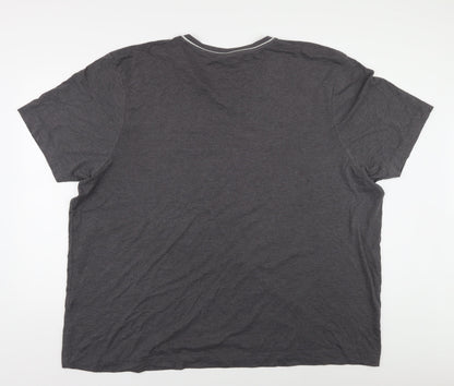 Slazenger Men's Grey 4XL V-Neck T-Shirt, Short Sleeve